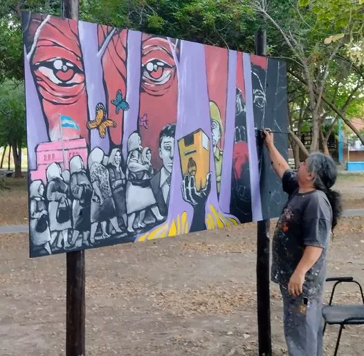 Chelo Candia mural Memoria