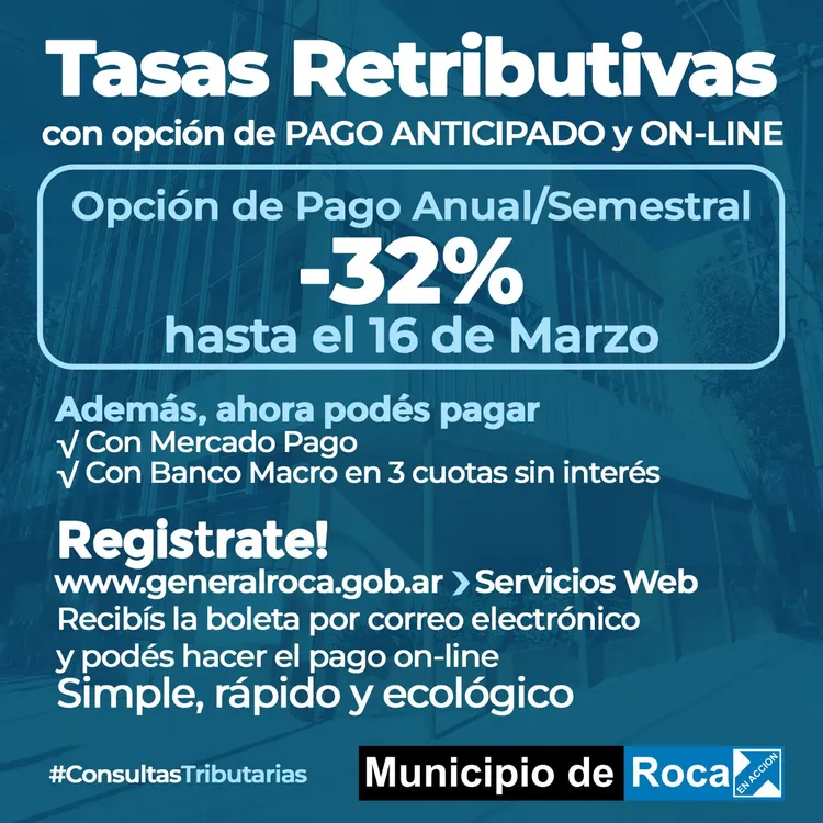 PAGO ANTICIPADO TASAS MUNICIPALES