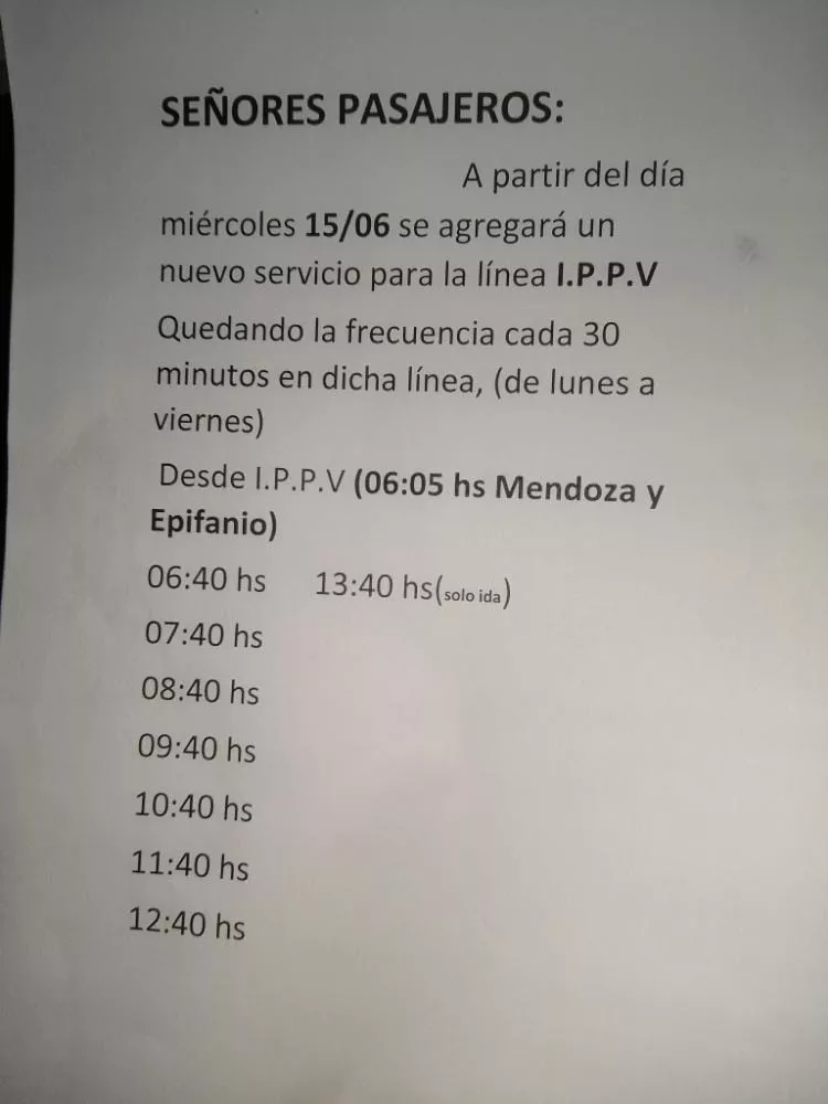 colectivo linea IPPV