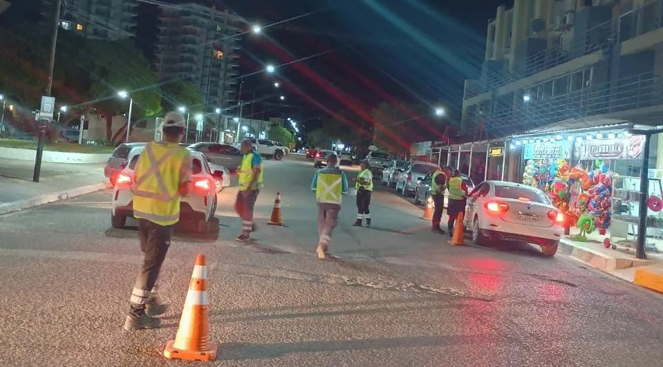 controles policiales en Las Grutas