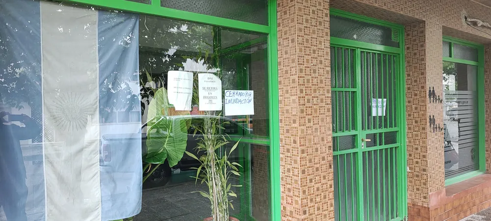 Registro Civil cerrado por inundación