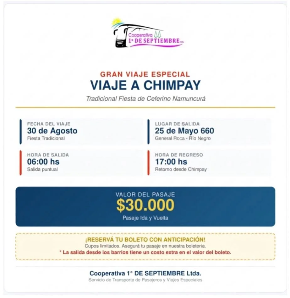 viaje a chimpay