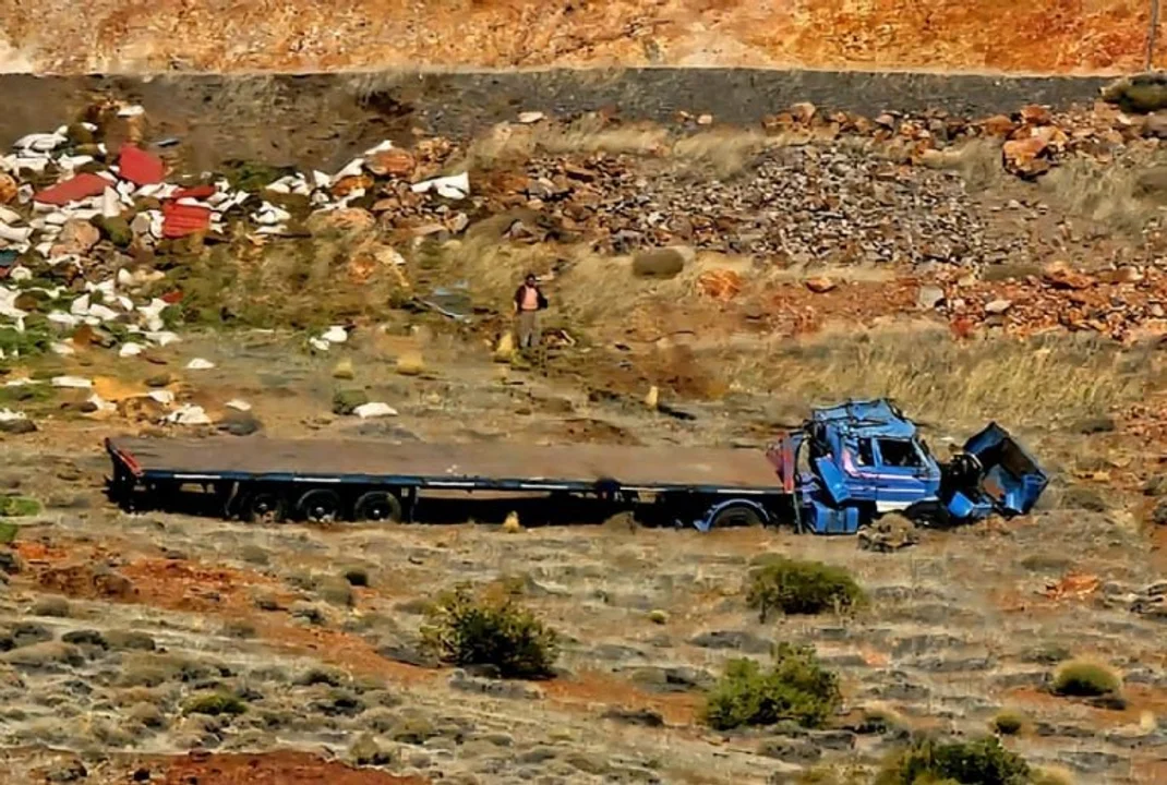 camión accidentado Andacollo