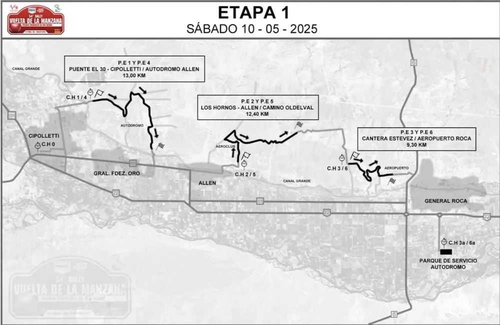 rally 1 mapa