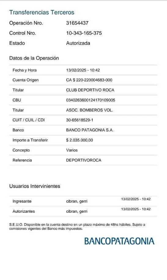 depósito Depo Bomberos Bolsón