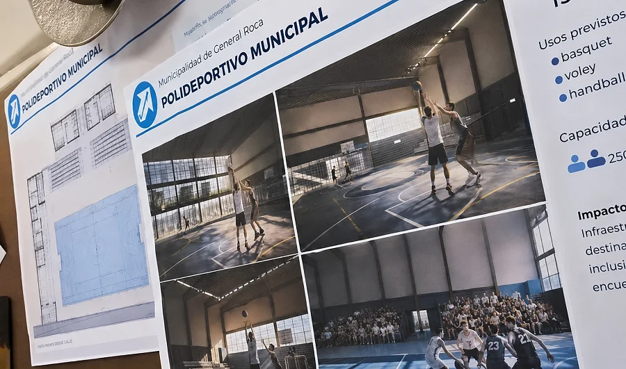 Cartel del Polideportivo Municipal