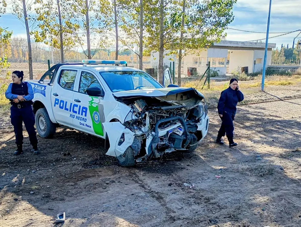 robo y persecución camioneta chocada 2
