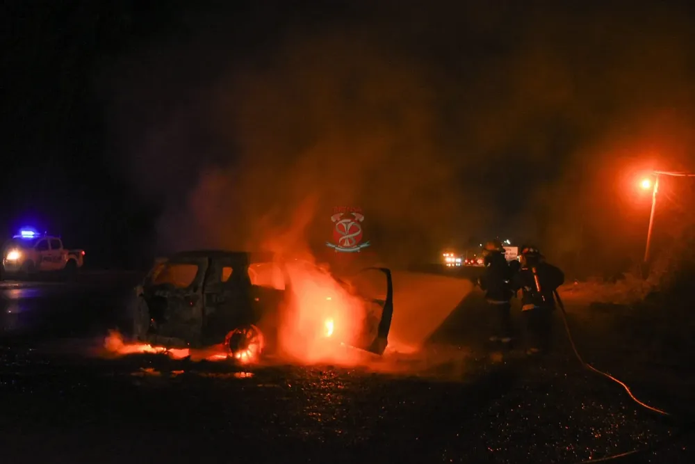 incendio bomberos ruta 22