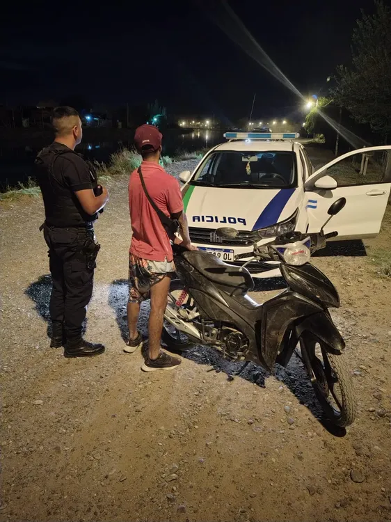 detenido moto