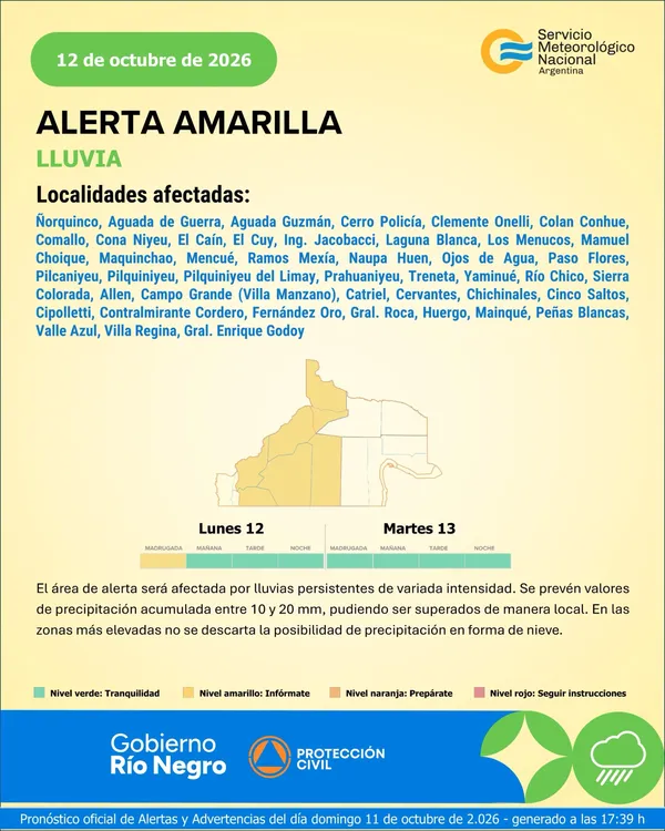alerta amarilla