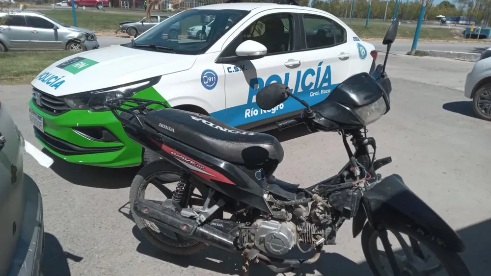 moto recuperada patrullero