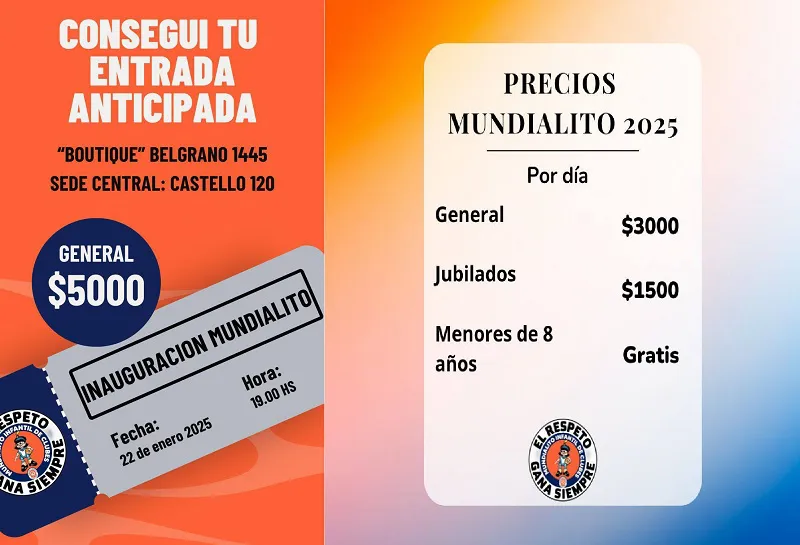 Mundialito entradas