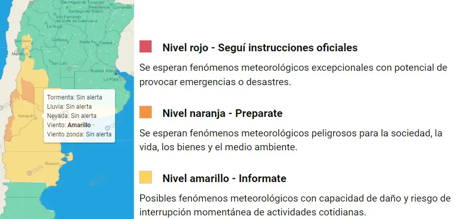 alerta amarillo viento