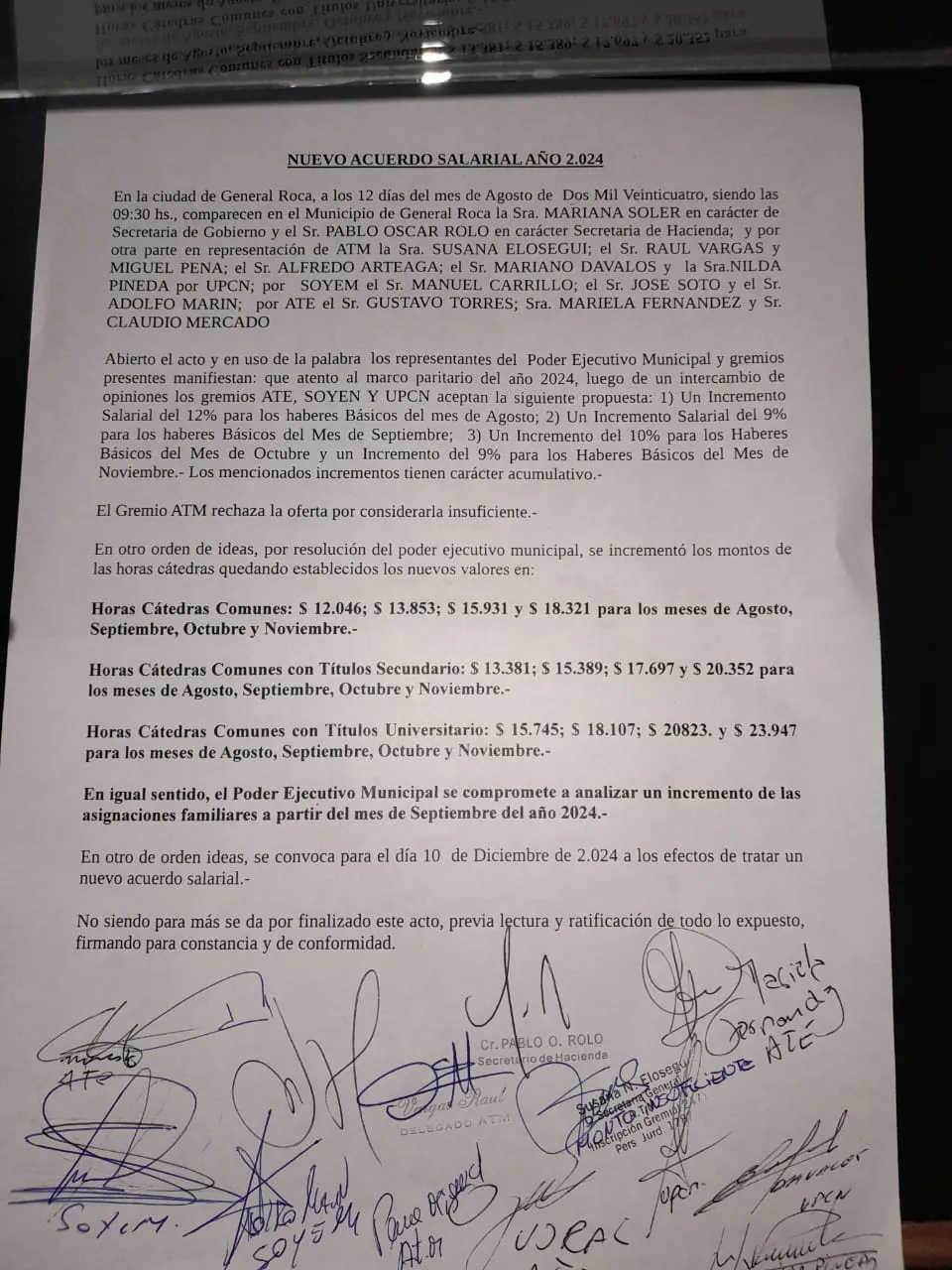 acta paritaria municipio