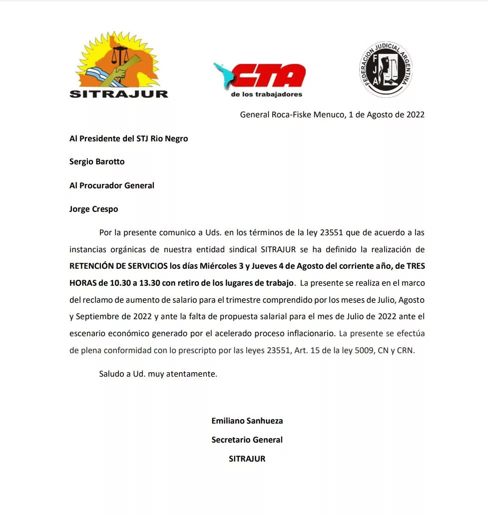 sitrajur retención de servicios