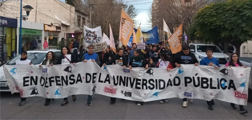 marcha educación pública bandera