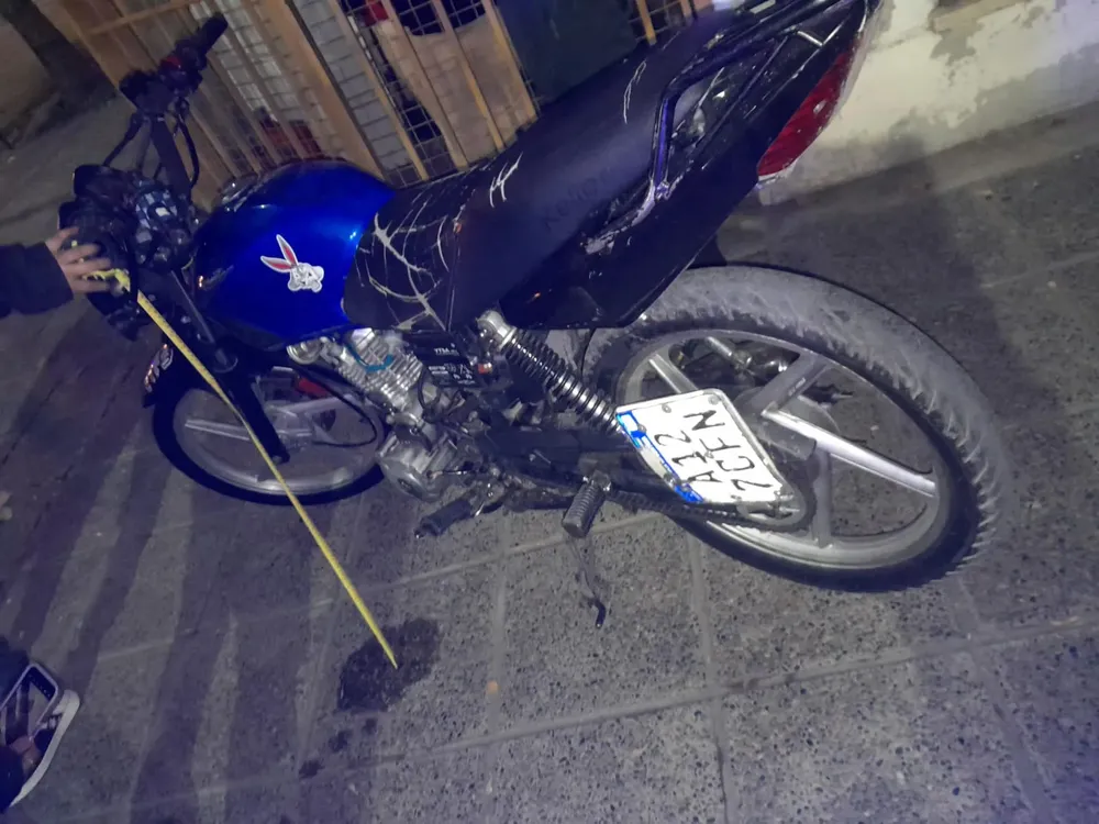 robo moto azul medianoche