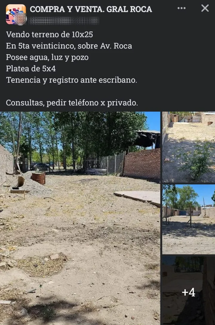 VENTA TERRENOS NO AUTORIZADOS