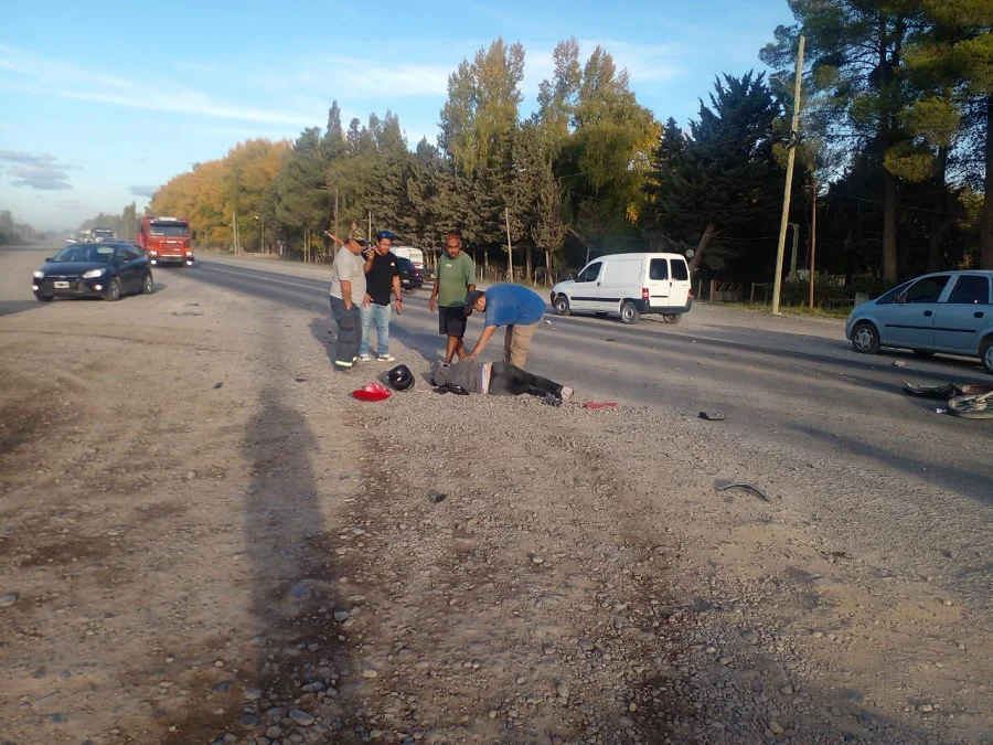 Ruta 22 choque moto2